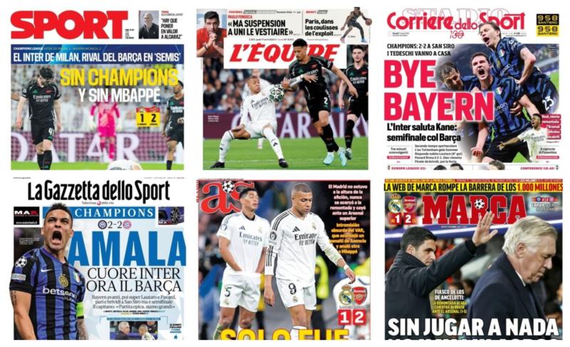 أبرز عناوين أغلفة الصحف العالمية: “ريال مدريد 1-2 أرسنال.. من دون لعب لا توجد معجزات”